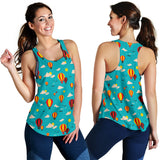 Hot Air Balloon Sky Pattern Women Racerback Tank Top