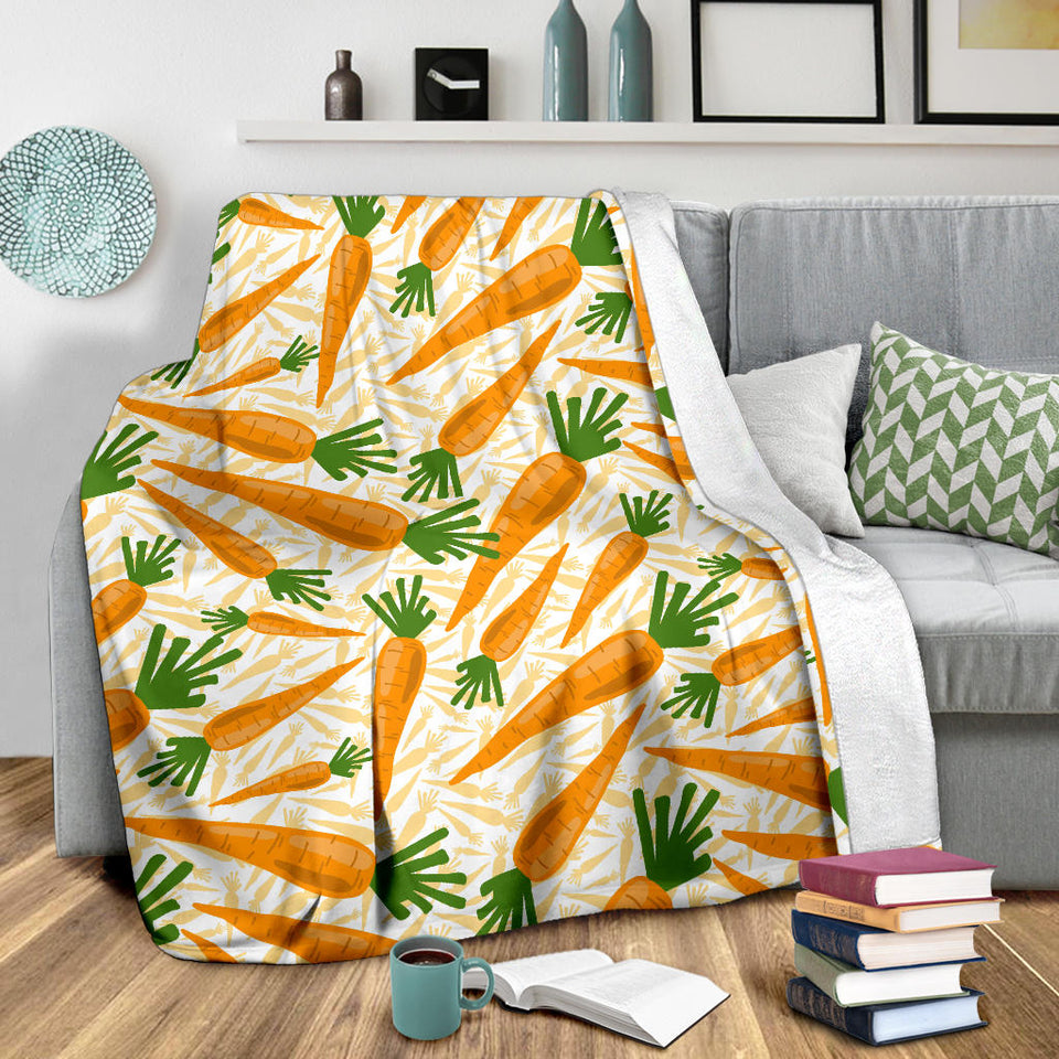 Carrot Pattern Print Design 01 Premium Blanket