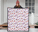Giraffe Pattern Print Design 02 Premium Quilt