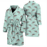 Kangaroo Pattern Background Men'S Bathrobe