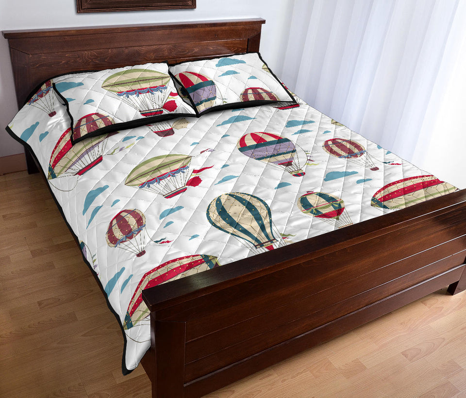 Hot air balloon pattern Quilt Bed Set