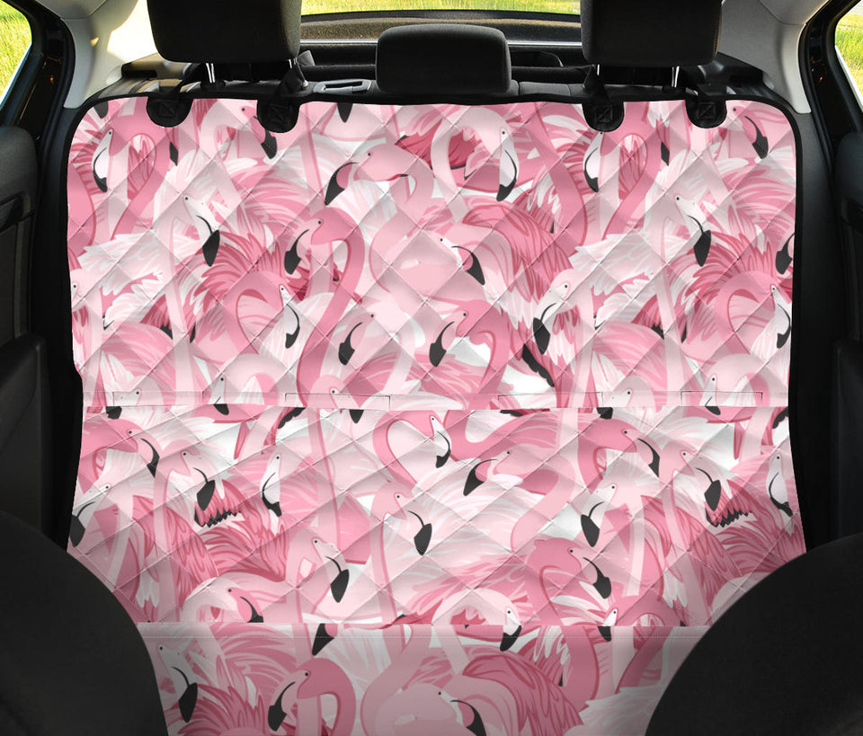 Pink Flamingos Pattern Background Dog Car Seat Covers