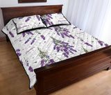 lavender flower design pattern Quilt Bed Set