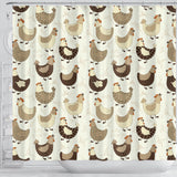 Cute Rooster Chicken Cock Shower Curtain Fulfilled In US