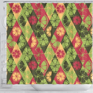 Cool Geometric Lime Pattern Shower Curtain Fulfilled In US