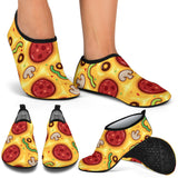 Pizza Texture Pattern Aqua Shoes