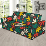 Canabis Marijuana Weed Pattern Print Design 02 Sofa Slipcover