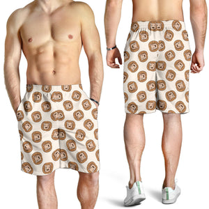 Lion Pattern Print Design 01 Men Shorts