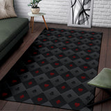 Casino Cards Suits Pattern Print Design 05 Area Rug