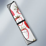 Watercolor Hand Drawn Beautiful Strawberry Pattern Car Sun Shade