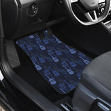 Blue Theme Guitar Pattern Front Car Mats