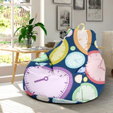 Colorful Clock Background Bean Bag Cover