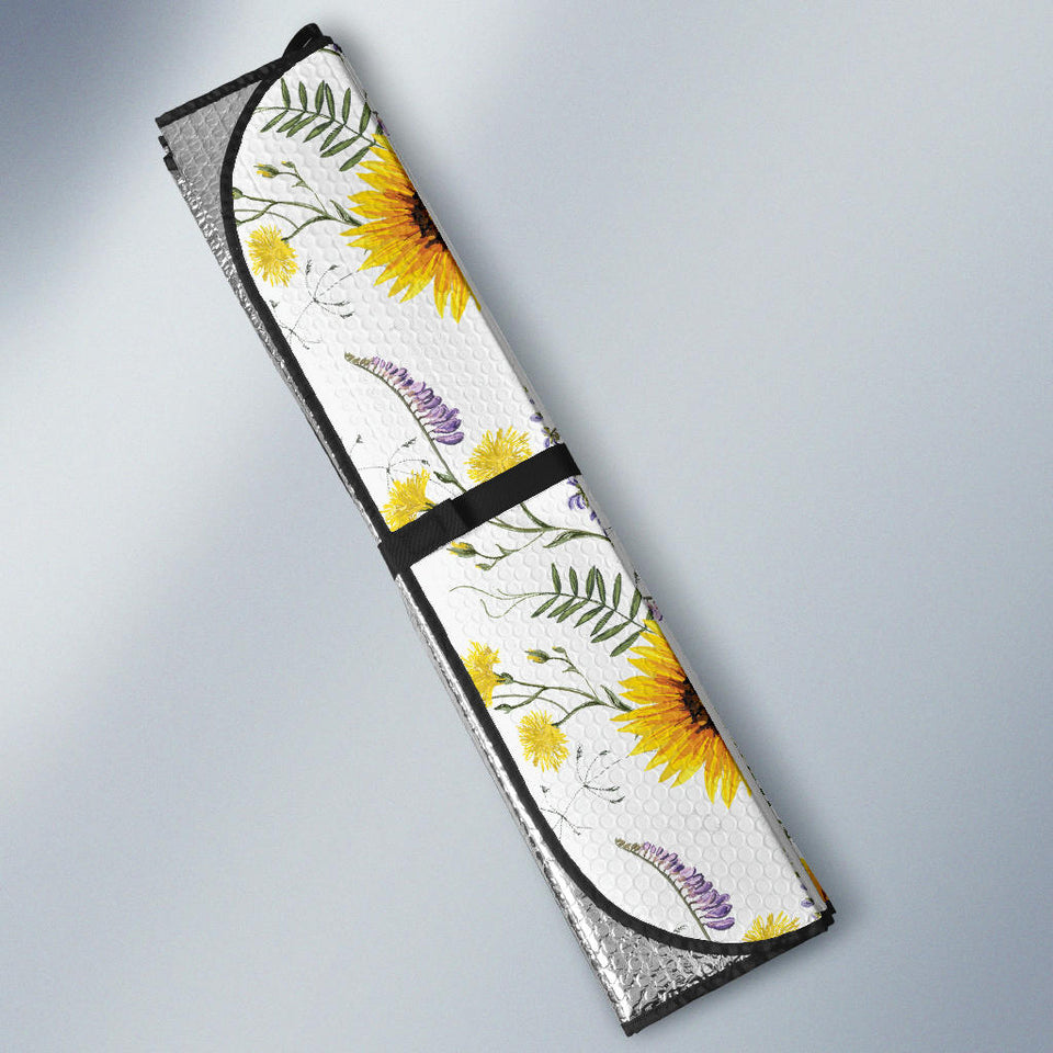 Beautiful Sunflowers Pattern Car Sun Shade