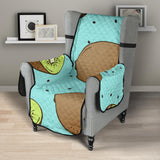 Kiwi blue background Chair Cover Protector