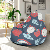 Dragon Fruits Dark Blue Background Bean Bag Cover