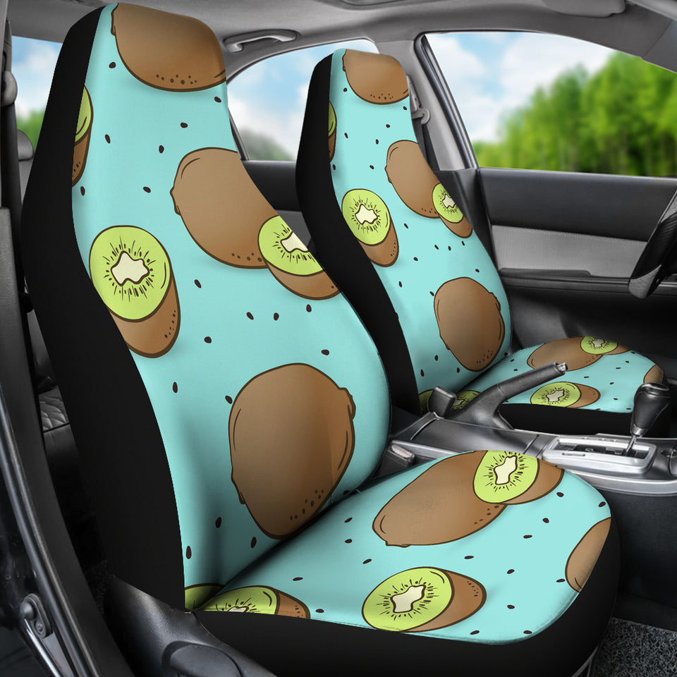 Kiwi Blue Background Universal Fit Car Seat Covers