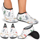 Cute Cartoon Dinosaurs Tree Pattern Aqua Shoes