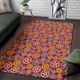 Gear Pattern Print Design 04 Area Rug