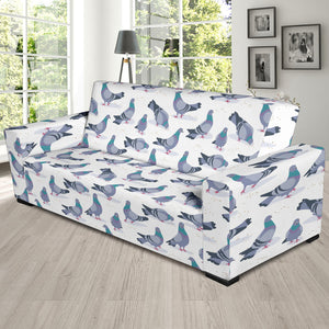 Pigeon Pattern Print Design 03  Sofa Slipcover