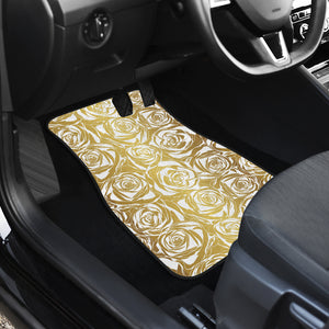 Rose Pattern Print Design 05 Front and Back Car Mats