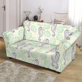 Seahorse Shell Pattern Loveseat Couch Slipcover