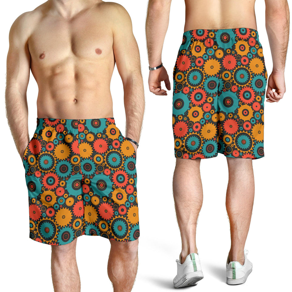 Gear Pattern Print Design 01 Men Shorts