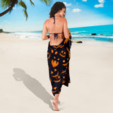 Halloween Pattern Pumpkin Background Sarong