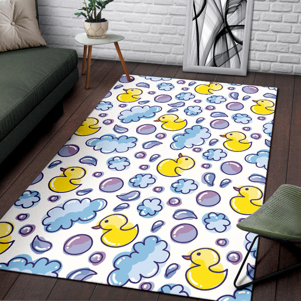 Duck Toy Pattern Print Design 01 Area Rug