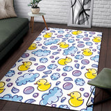 Duck Toy Pattern Print Design 01 Area Rug
