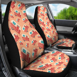 Camper Van Pattern Print Design 03 Universal Fit Car Seat Covers