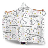 Siberian Husky Design Pattern Hooded Blanket