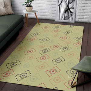 Camera Pattern Print Design 01 Area Rug