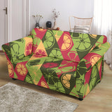 Cool Geometric Lime Pattern Loveseat Couch Slipcover