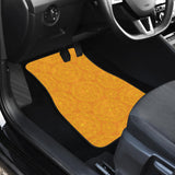 Orange Traditional Indian Element Pattern Front Car Mats
