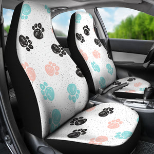 Dog Paws Pattern Print Design 04 Universal Fit Car Seat Covers