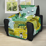 Hand drawn windmill pattern Recliner Cover Protector