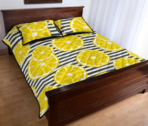 slice of lemon design pattern Quilt Bed Set