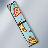 Hand Drawn Pizza Blue Background Car Sun Shade
