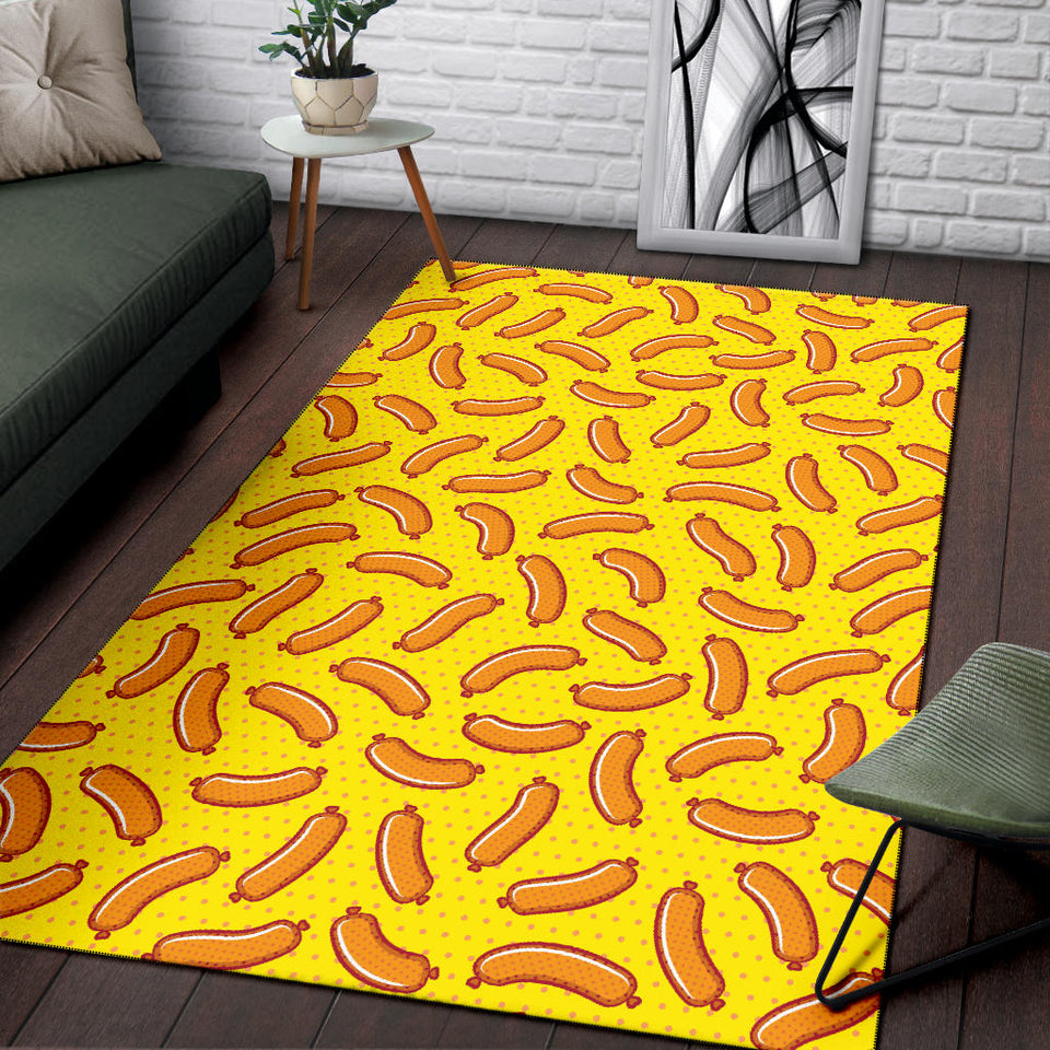Sausage Pattern Print Design 01 Area Rug