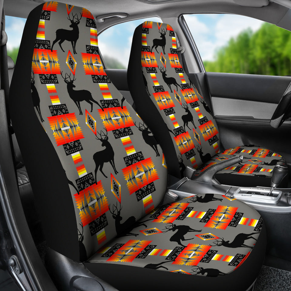 Deer Gray Set Of Car Seat Covers