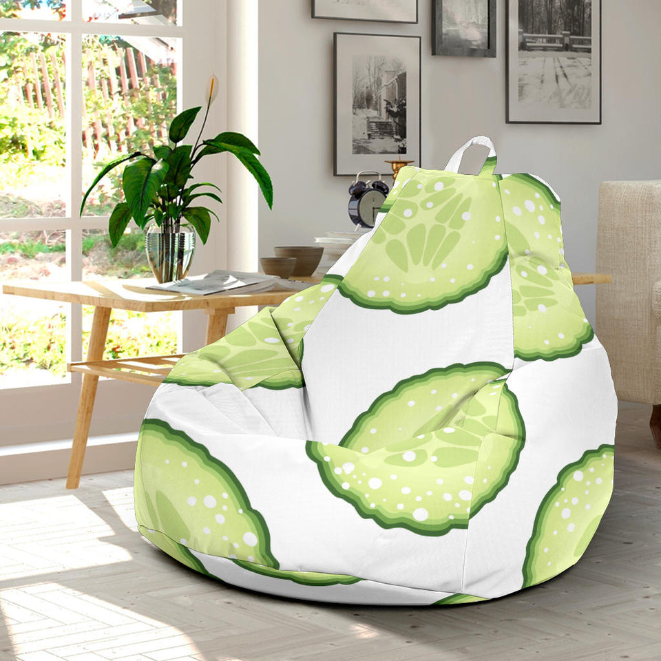 Cucumber Slices Pattern Bean Bag Cover