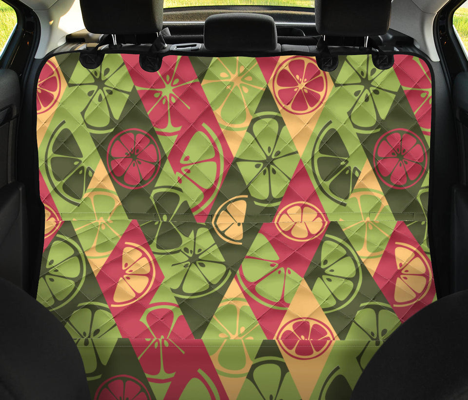 Cool Geometric Lime Pattern Dog Car Seat Covers