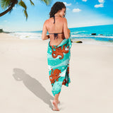 Octopuses Sea Wave Background Sarong