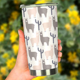 Llama Alpaca Pattern Tumbler