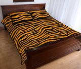 Bengal tigers skin print pattern background Quilt Bed Set