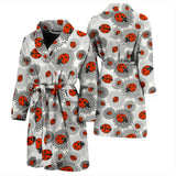 Ladybug Pattern Print Design 05 Men's Bathrobe