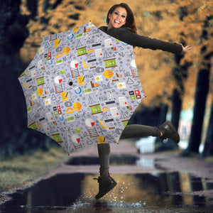 Math Pattern Print Design 04 Umbrella