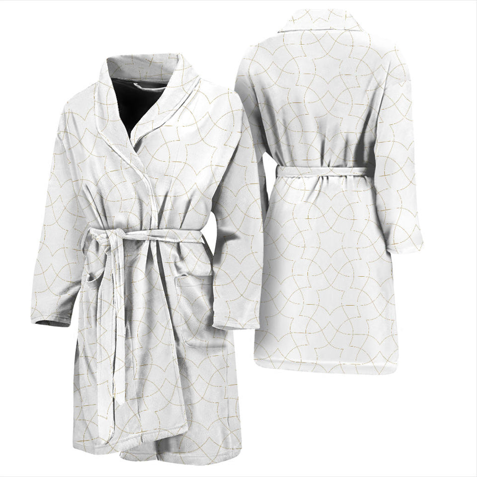 Arabic White Pattern Men'S Bathrobe