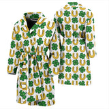 Horseshoes Pattern Print Design 04 Men's Bathrobe