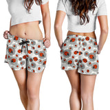 Ladybug Pattern Print Design 05 Women Shorts